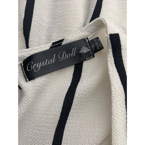 Crystal Doll Women Plunging V Neckline Stripe Maxi Romper Size 3 (juniors) - Picture 10 of 12